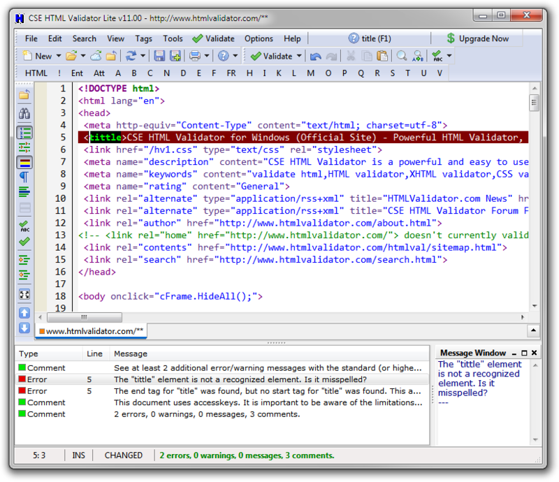 CSE HTML Validator Lite Screenshot